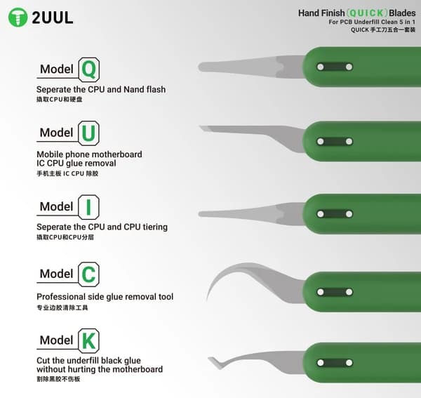 ست تیغ تمیزکاری 2UUL DA22 Hand Finish QUICK — تصویر ۲