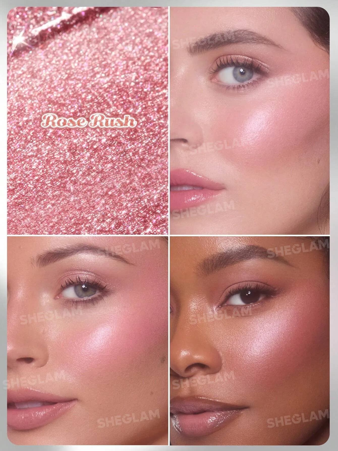 هایلایتر کره‌ای شیگلم مدل Buttery Bling رنگ Rose Rush — تصویر ۲