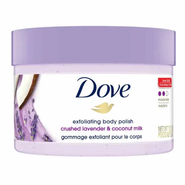 اسکراب بدن لایهبردار داو مدل Crushed Lavender & Coconut Milk