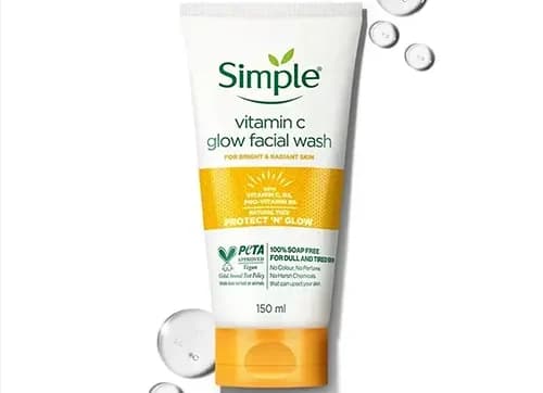 ژل شستشو صورت ویتامین C مدل گلو Glow حجم 150 میل سیمپل کد 1861
