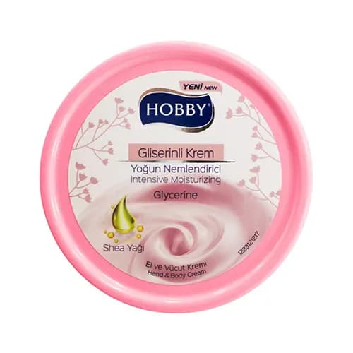 کرم مرطوب کننده دست و صورت هوبی HOBBY حاوی عصاره گلیسیرین حجم 250 میل کد 1856