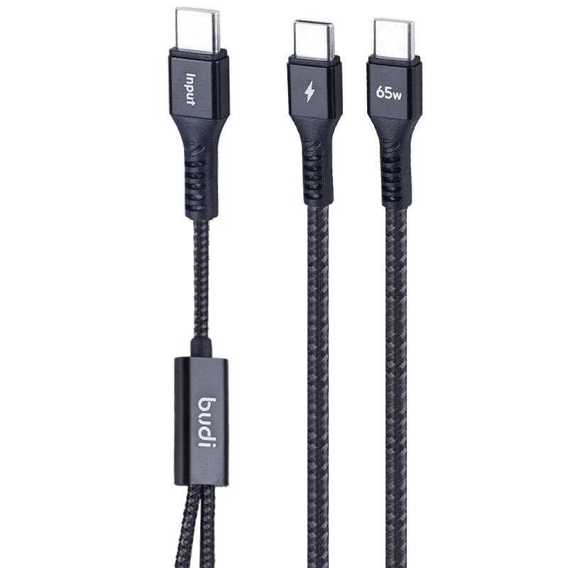 کابل دو سر فست شارژ 65 وات بودی DC210C2CB طول 1.2 متر — تصویر ۲