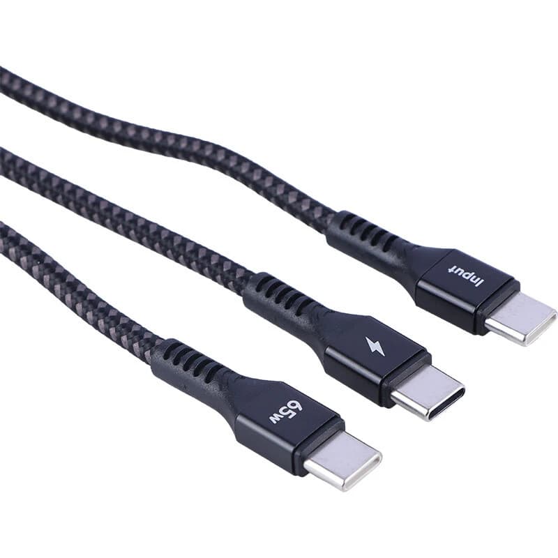 کابل دو سر فست شارژ 65 وات بودی DC210C2CB طول 1.2 متر — تصویر ۳