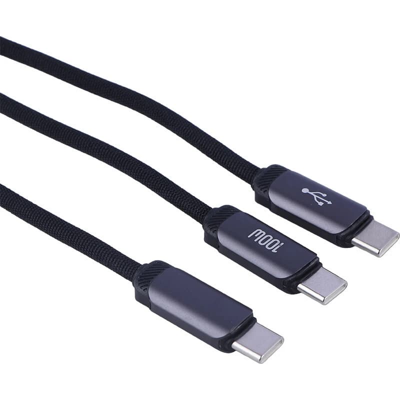 کابل دو سر فست شارژ 100 وات بودی DC266TTT12 طول 1.2 متر — تصویر ۳