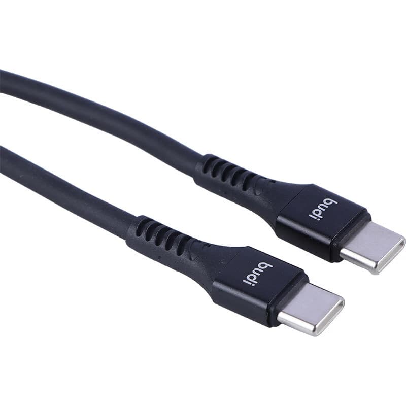 کابل فنری دو سر تایپ سی فست شارژ 65 وات بودی DC210TTS18 طول 1.8 متر — تصویر ۴