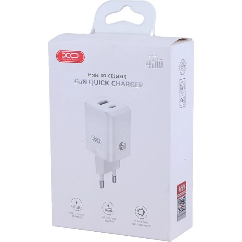 شارژر دیواری 45 وات ایکس او XO-CE36 EU GaN PD 3A — تصویر ۵