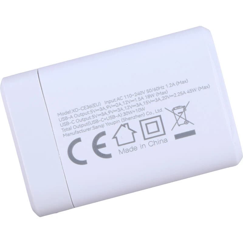 شارژر دیواری 45 وات ایکس او XO-CE36 EU GaN PD 3A — تصویر ۴