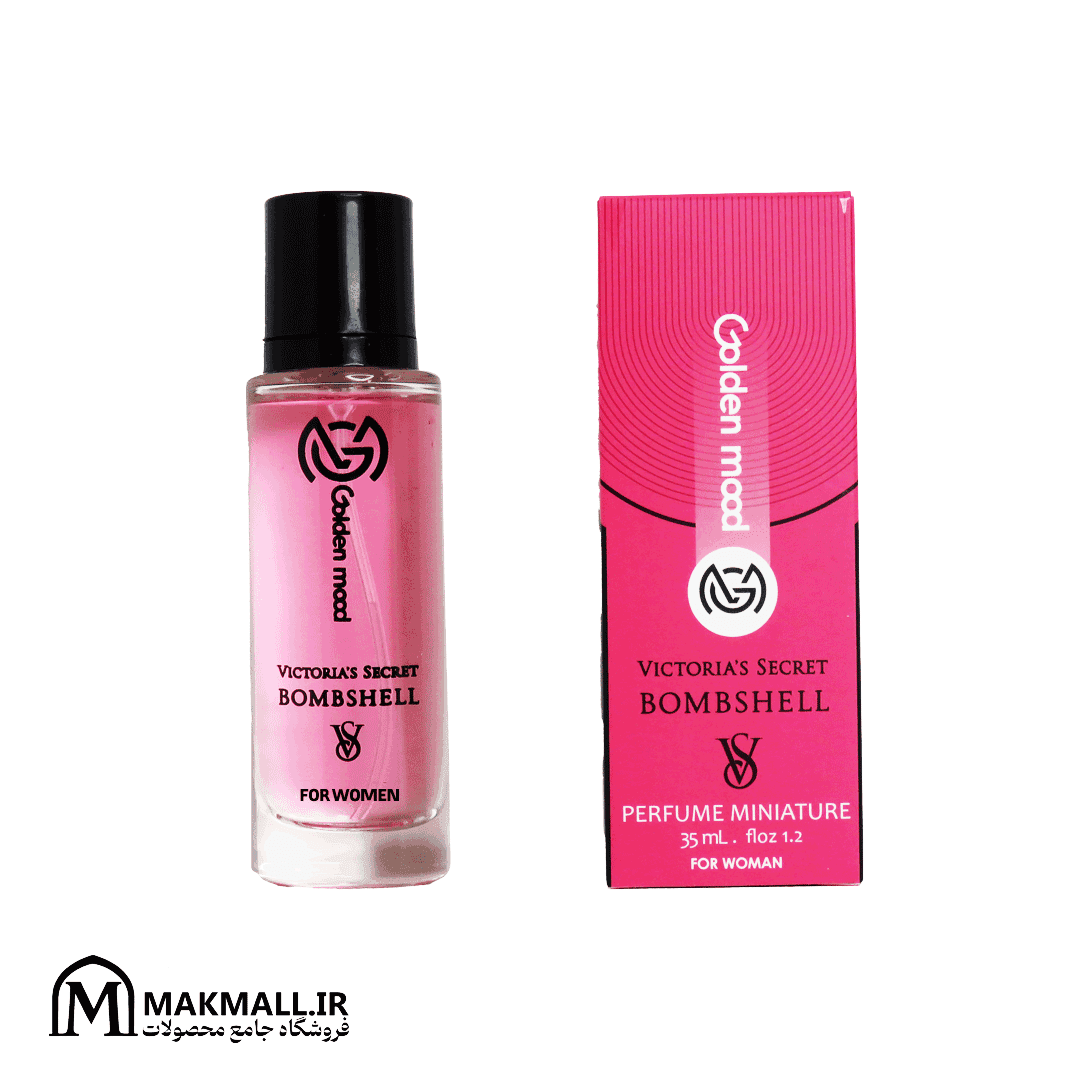 ادکلن زنانه گلدن مود مدل ویکتوریا سیکرت بامبشل حجم 35 میل | Golden Mood Victoria’s Secret Bombshell Perfume Miniature for Women 35ml