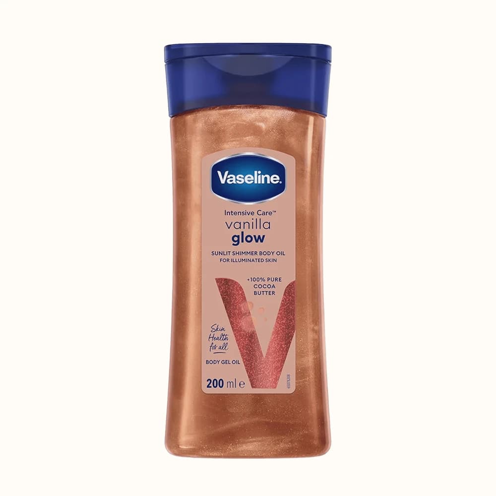 روغن ژلی بدن شاین دار وانیل وازلین مدل VANILA GLOW