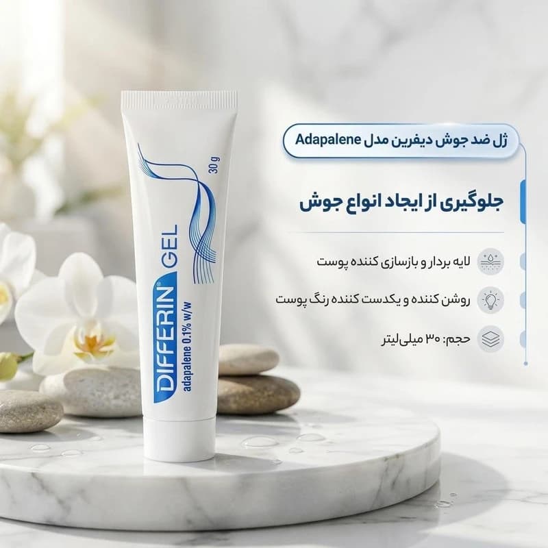 ژل ضد جوش و لایه بردار دیفرین مدل Adapalene — تصویر ۳