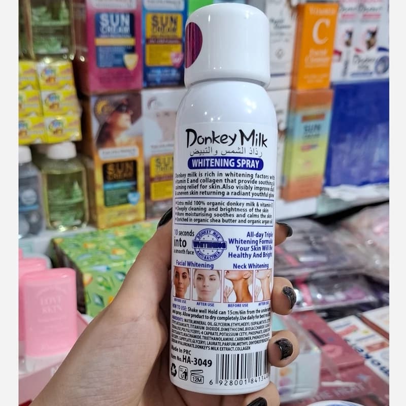 اسپری سفید کننده شیر الاغ حجم 180ml وکالی کد 1747 — تصویر ۲