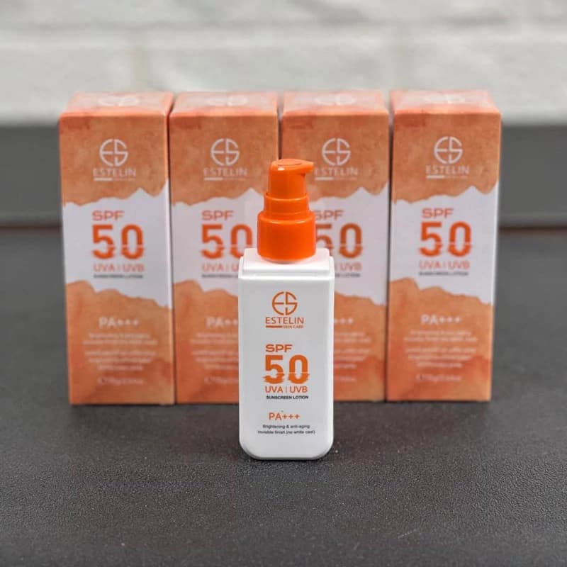 لوسیون ضد آفتاب روشن کننده و جوانساز استلین SPF 50 حجم 75 گرم کد 1724 — تصویر ۴