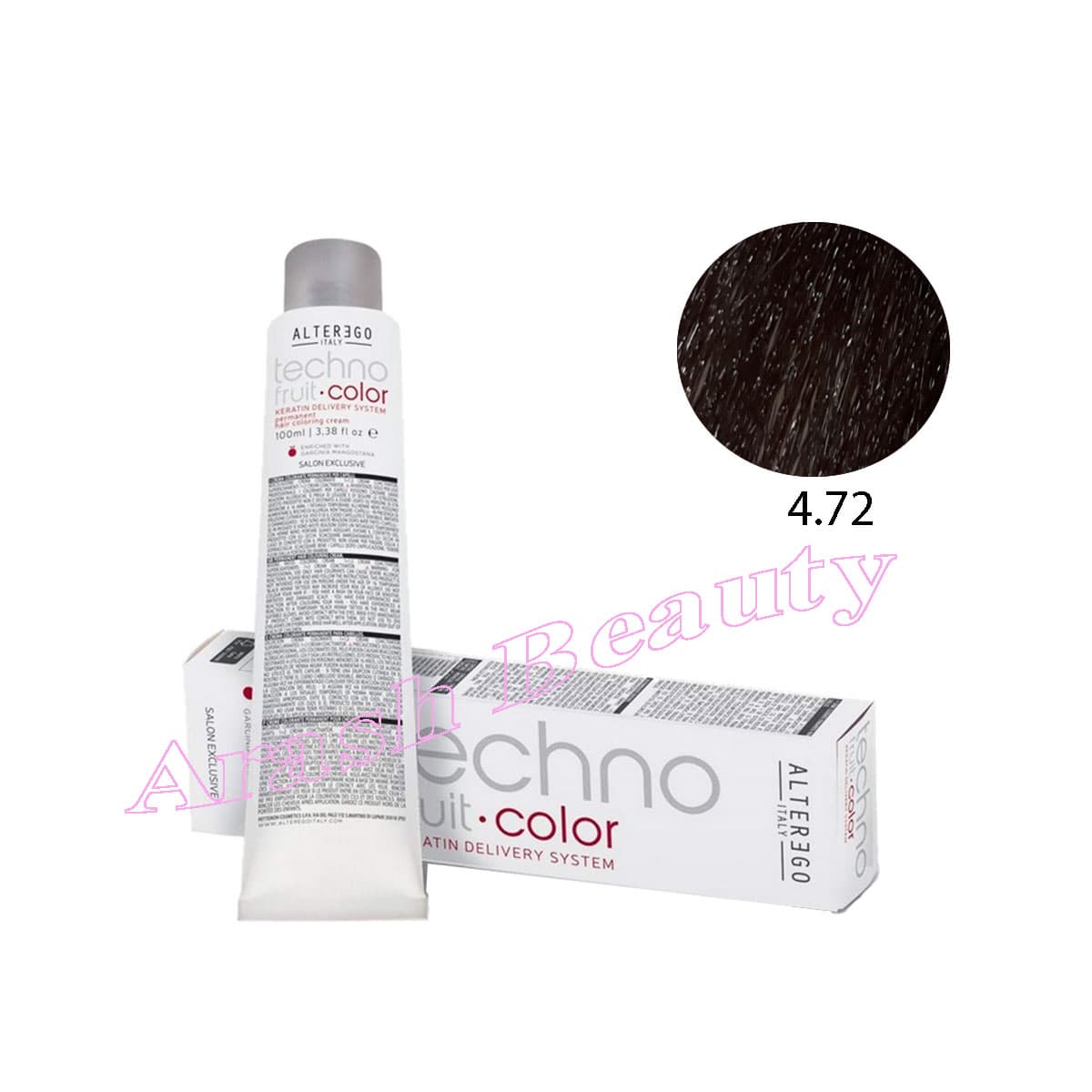 رنگ مو تکنو آلترگو 4.72 بلوطی قهوه‌ای آی ریش Alterego Techno