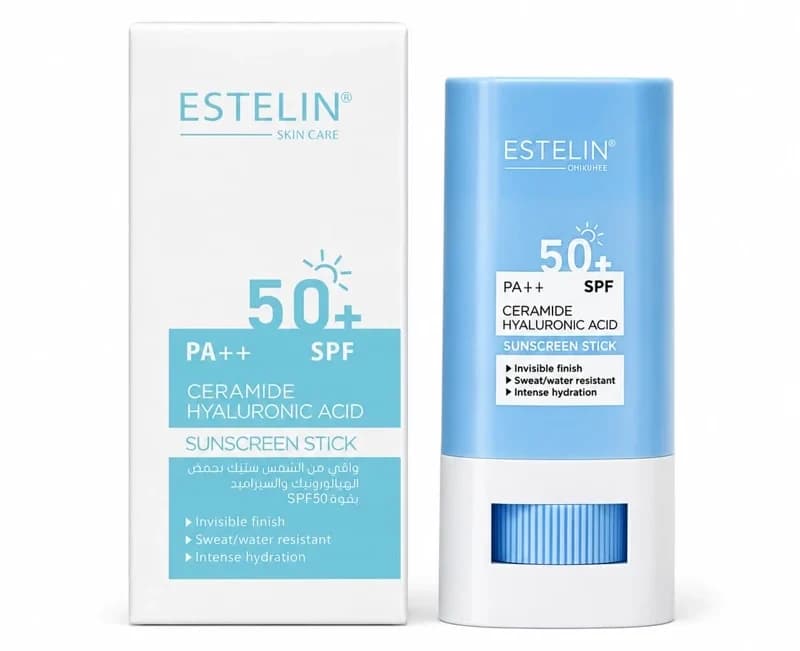 ضد آفتاب استیکی استلین SPF 50 حاوی هیالورونیک اسید و سرامید 20 گرم کد 1718