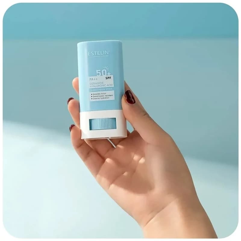 ضد آفتاب استیکی استلین SPF 50 حاوی هیالورونیک اسید و سرامید 20 گرم کد 1718 — تصویر ۲