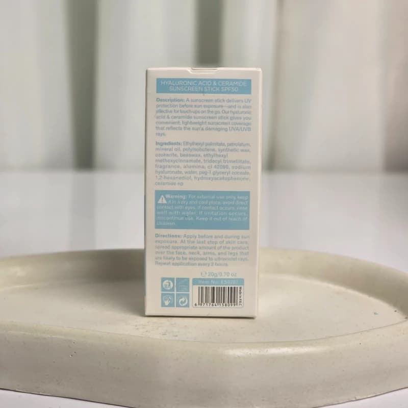 ضد آفتاب استیکی استلین SPF 50 حاوی هیالورونیک اسید و سرامید 20 گرم کد 1718 — تصویر ۶