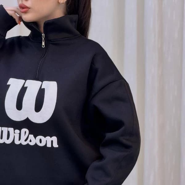 دورس داخل کرکی نیم زیپ طرح Wilson کد 100484 — تصویر ۳