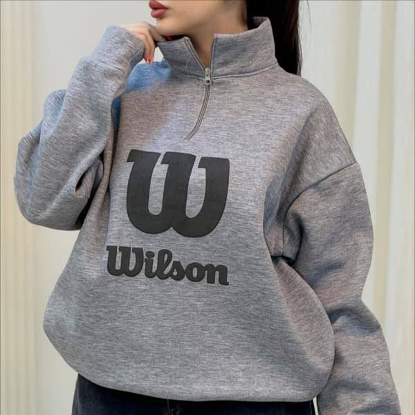 دورس داخل کرکی نیم زیپ طرح Wilson کد 100484 — تصویر ۶