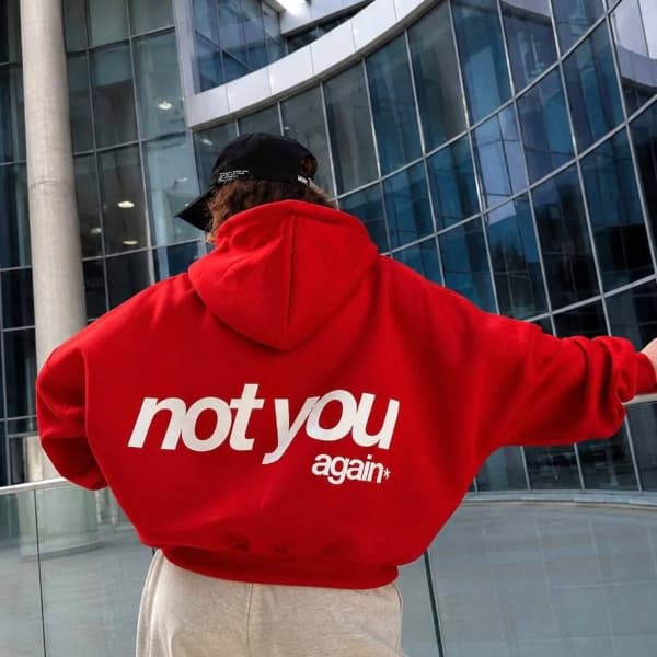 سویشرت داخل کرکی طرح not you کد 100612 — تصویر ۶