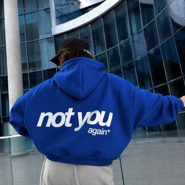 سویشرت داخل کرکی طرح not you کد 100612 — تصویر ۲