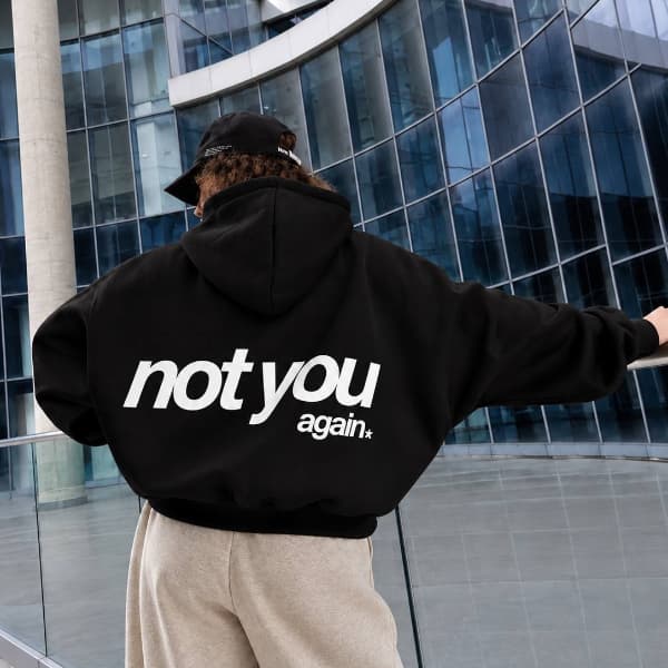 سویشرت داخل کرکی طرح not you کد 100612 — تصویر ۴