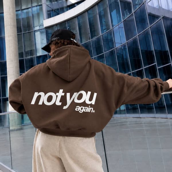 سویشرت داخل کرکی طرح not you کد 100612 — تصویر ۳