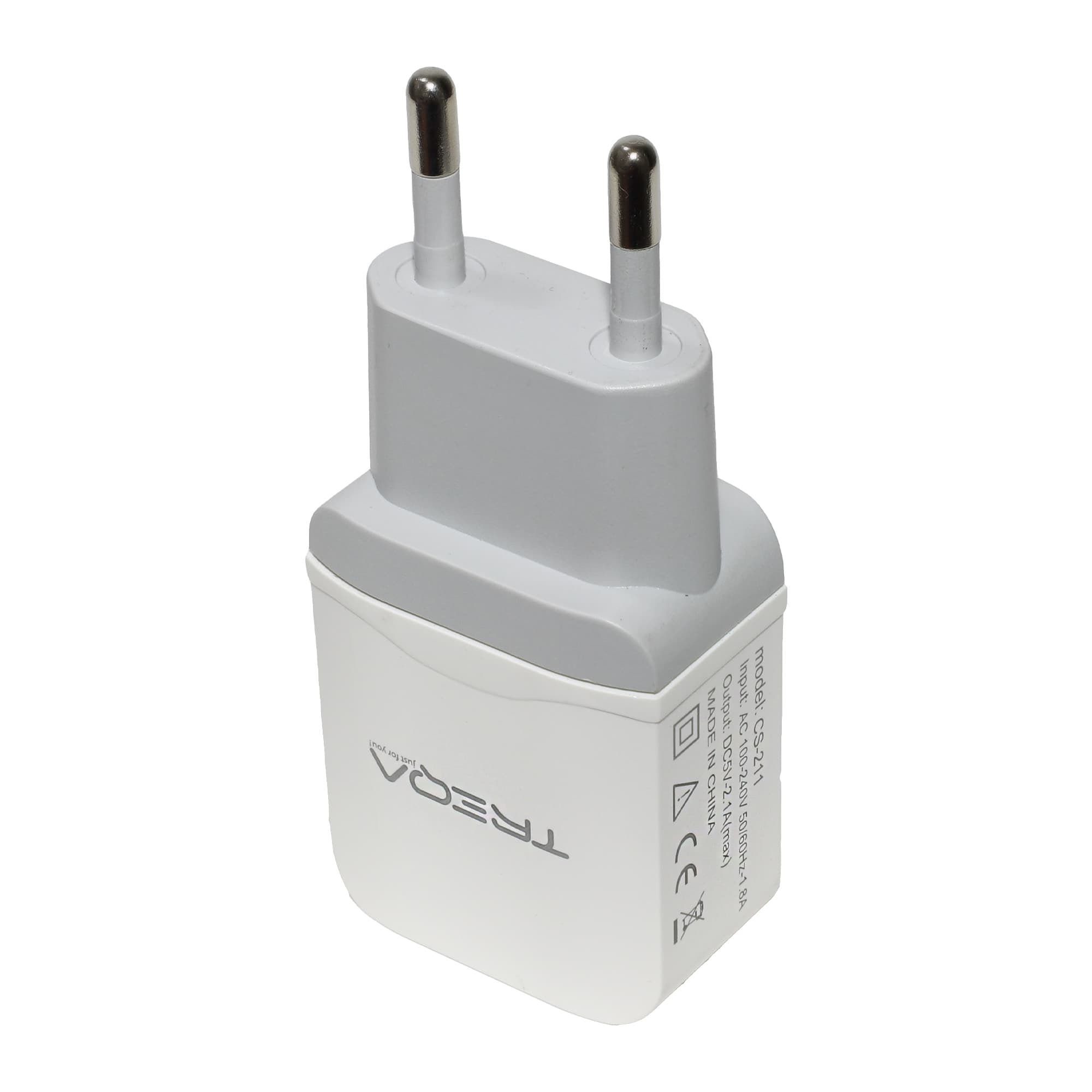 شارژر دیواری ترکا مدل CS-211 به همراه کابل microUSB — تصویر ۲