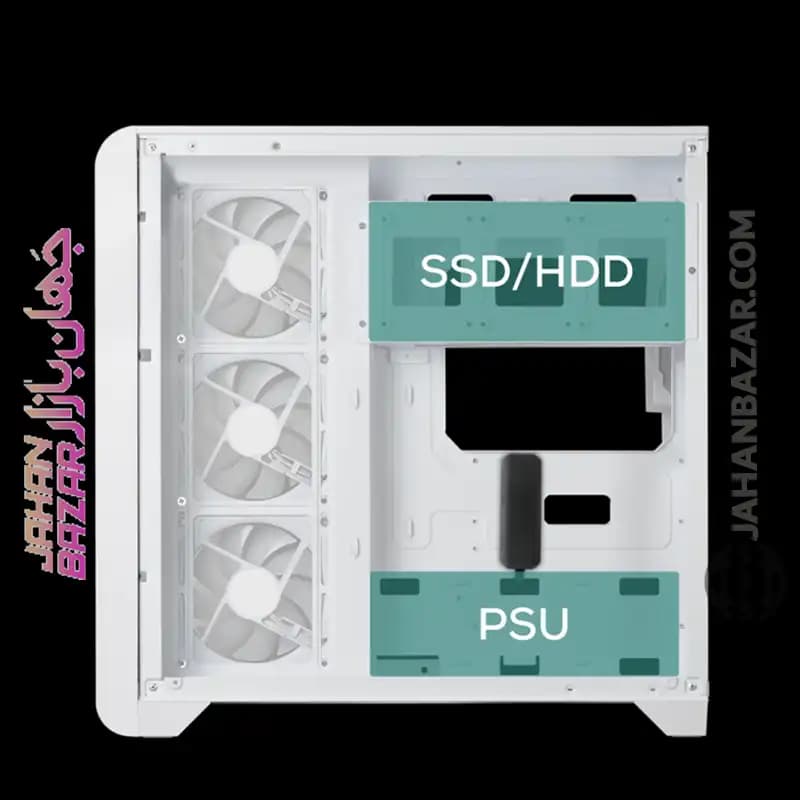 کیس گیمینگ تسکو TSCO GC4515 Odin White — تصویر ۱۱