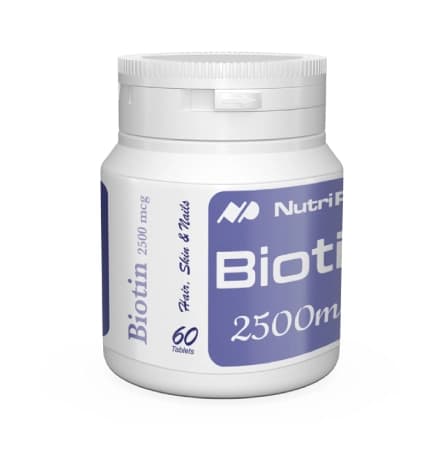 قرص بیوتین 2500 میکروگرم نوتری پاد 60 عددی
