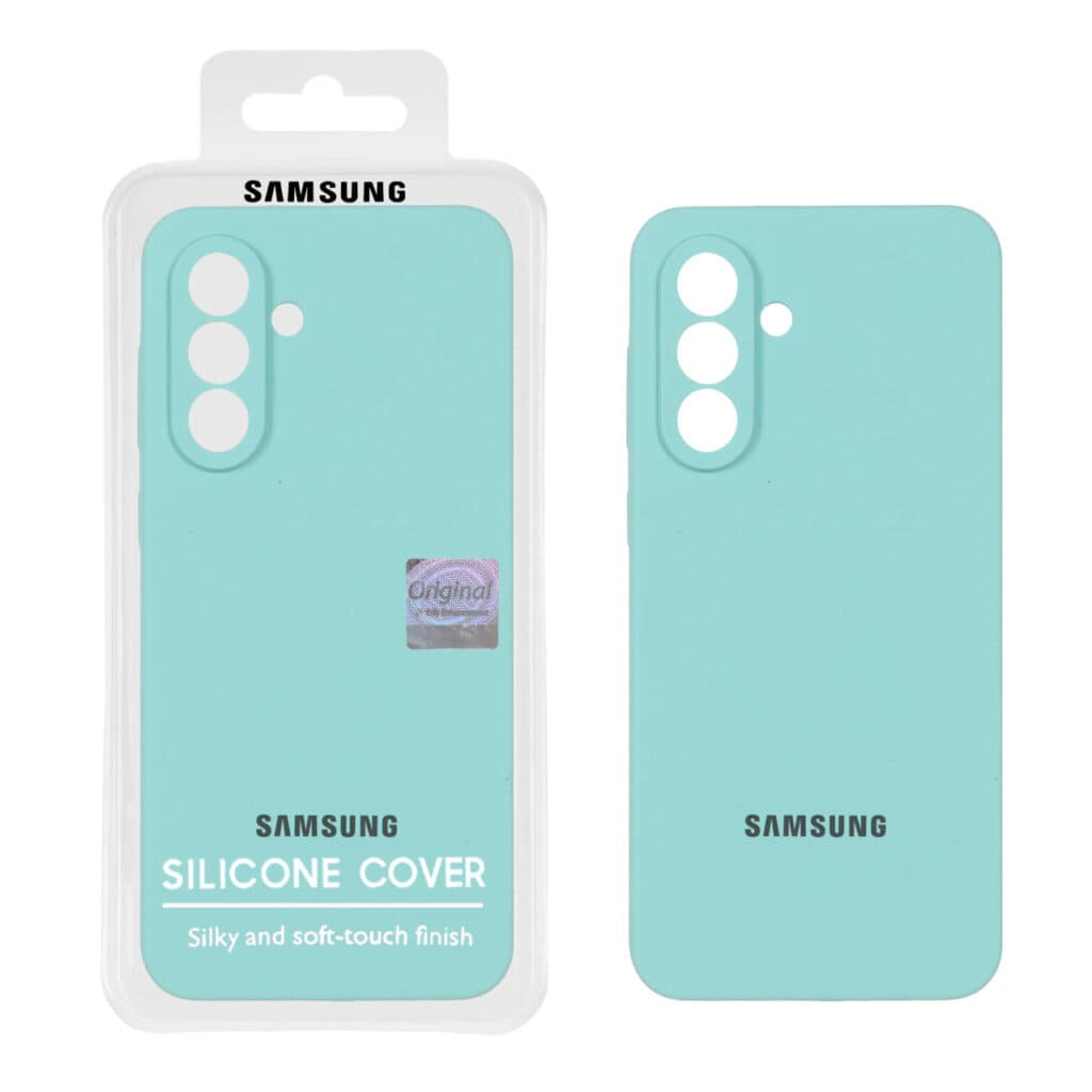 قاب سیلیکونی پاک کنی اورجینال Master Quality مدل Samsung Galaxy A37 / A56 / A36 – سبز آبی (پک دار) — تصویر ۲
