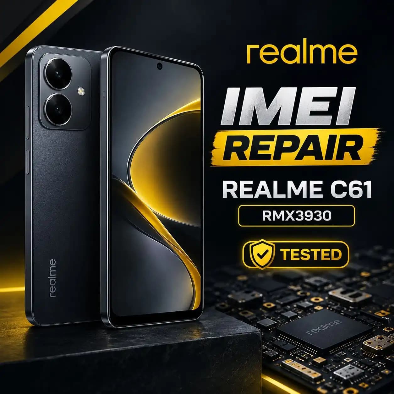 آموزش ترمیم سریال Realme C61 #Rmx3930 | به همراه فیلم آموزشی و تست شده