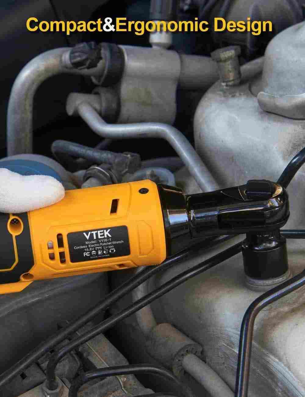 آچار بکس جغجغه ای شارژی VTEK مدلV116-2 — تصویر ۳