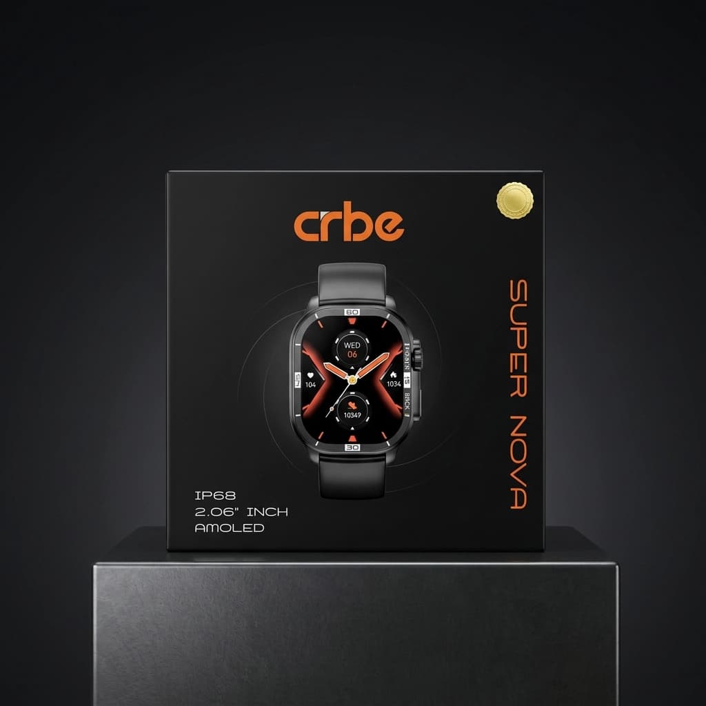 ساعت هوشمندکربی مدل CRBE Super Nova صفحه نمایش 2.06 اینچ AMOLED