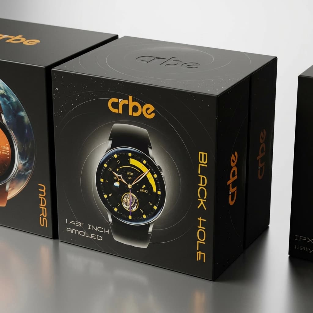 ساعت هوشمند کربی مدل CRBE Black Hole صفحه 1.43 اینچ AMOLED — تصویر ۲