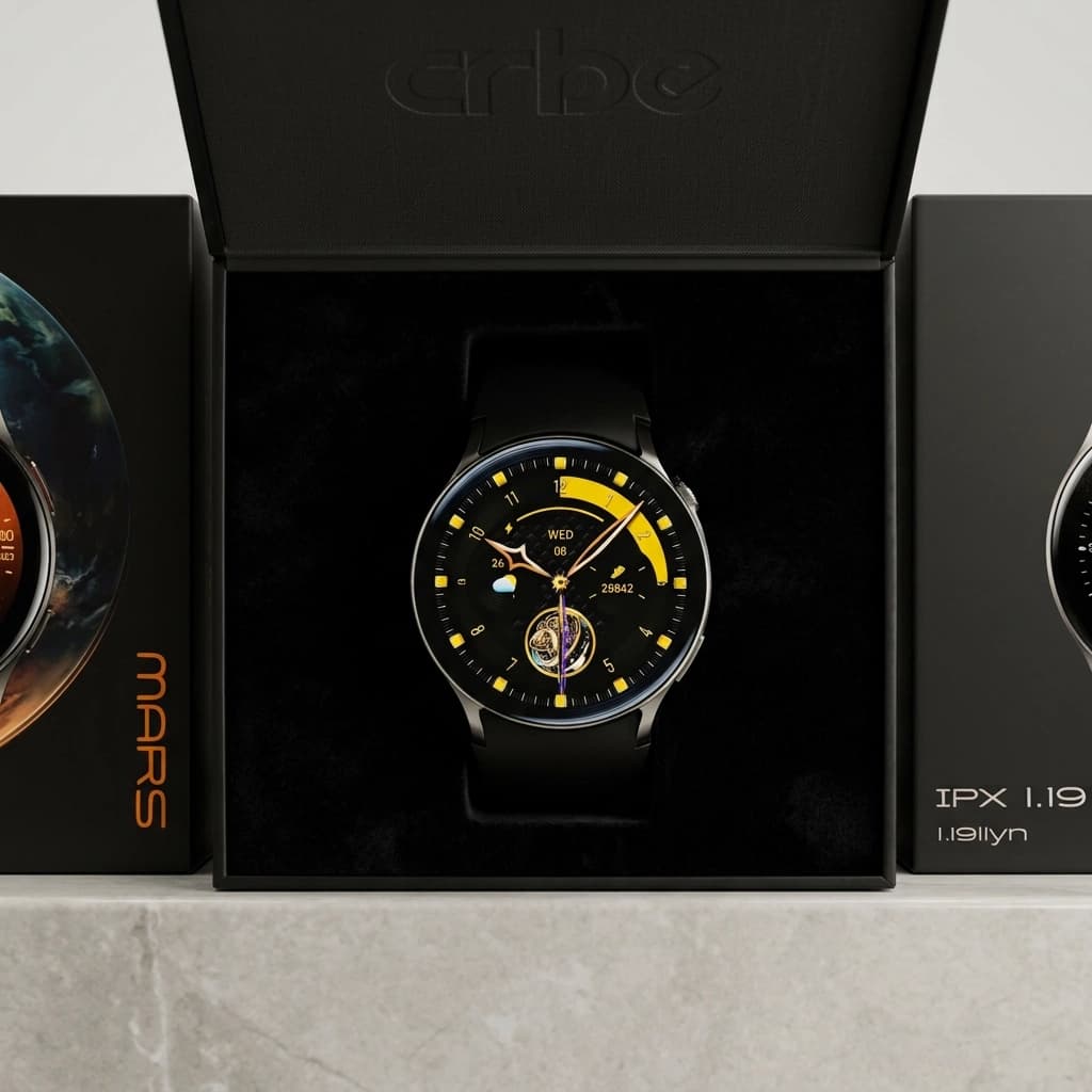 ساعت هوشمند کربی مدل CRBE Black Hole صفحه 1.43 اینچ AMOLED — تصویر ۴