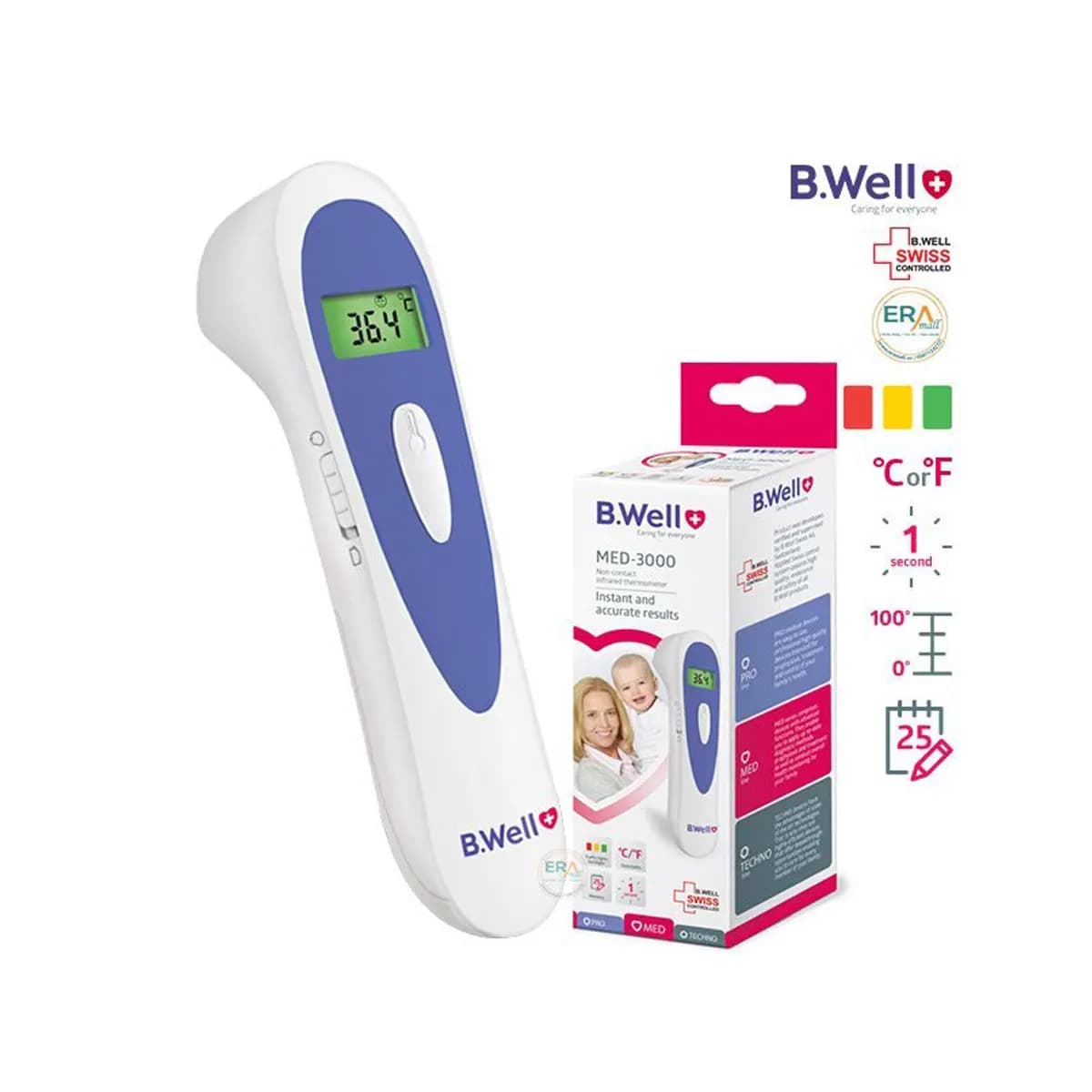 ترمومتر دیجیتالی بی ول مدل MED-3000 — تصویر ۲
