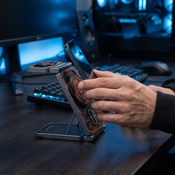 پایه نگهدارنده و شارژر بی سیم ۱۵ وات تسکو مدل THL1226W مخصوص گوشی، اپل واچ و ایرپاد — تصویر ۶