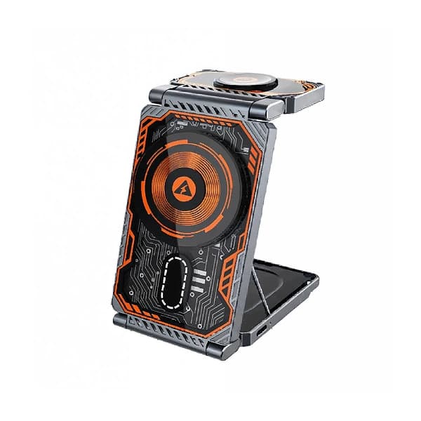 پایه نگهدارنده و شارژر بی سیم ۱۵ وات تسکو مدل THL1226W مخصوص گوشی، اپل واچ و ایرپاد