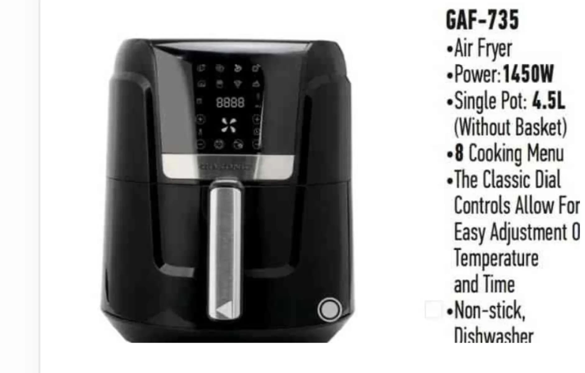 سرخ کن گاسونیک مدل GAF-735 — تصویر ۳