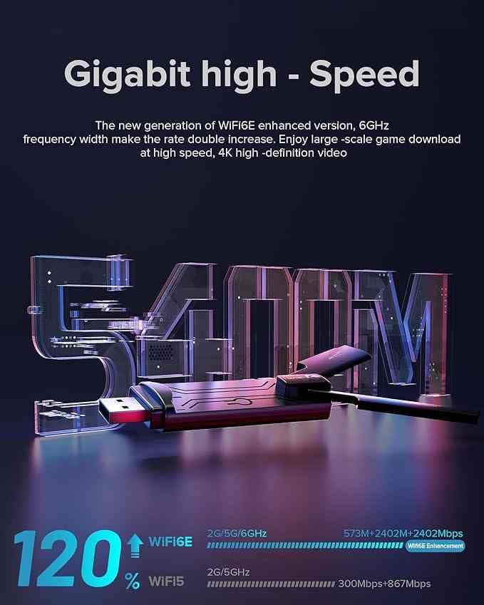 دانگل WIFI6 دانگل 1800مگابایت AX1800 — تصویر ۲