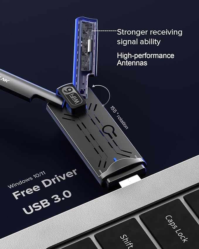دانگل WIFI6 دانگل 1800مگابایت AX1800 — تصویر ۶