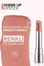 رژ لب جامد شیر آپ فلورمار Flormar Sheer Up شماره 001 رنگ Harmony — تصویر ۷