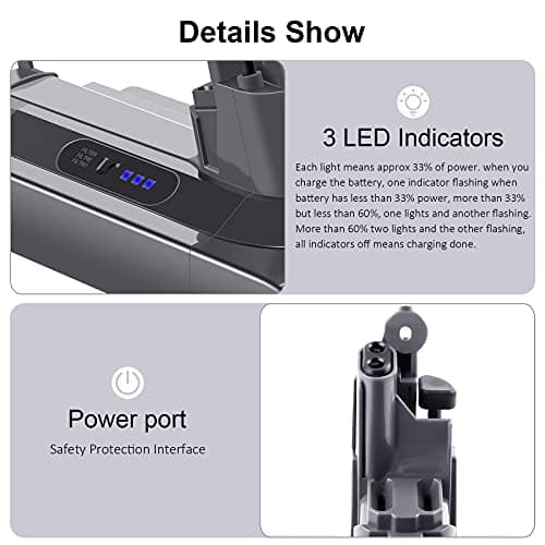 باتری جارو شارژی دایسون FLYLINKTECH V10 — تصویر ۴