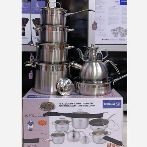 سرویس قابلمه 14 پارچه کرکماز (کتری قوری دار) ساخت ترکیه (اصل)