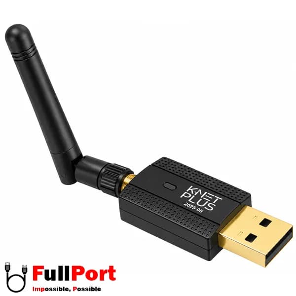 کارت شبکه بی‌سیم USB کی‌نت پلاس مدل KP-DUW3002DB با سرعت 300Mbps — تصویر ۴