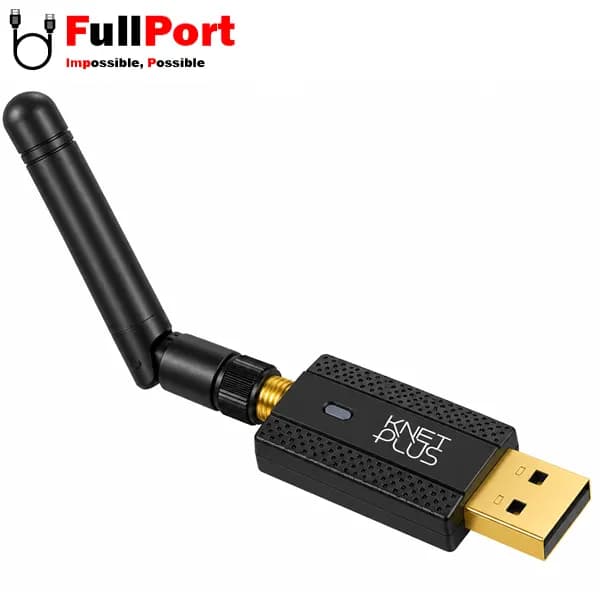 کارت شبکه بی‌سیم USB دو بانده کی‌نت پلاس مدل KP-DUWB6002DB با سرعت 600Mbps — تصویر ۳