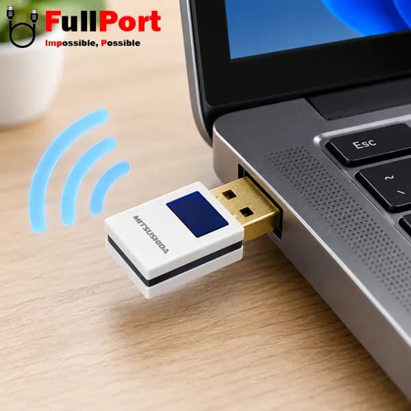 کارت شبکه بی‌سیم USB میتسوشیدا KC-W134 با سرعت 300Mbps — تصویر ۷