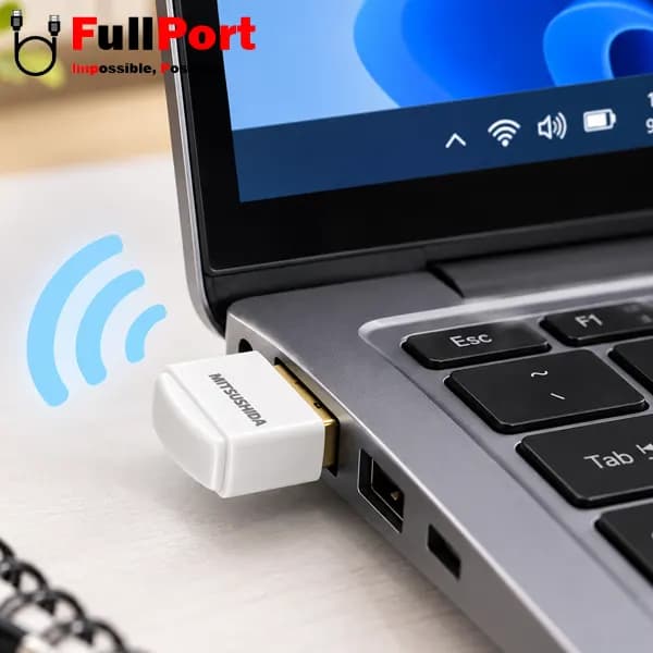 کارت شبکه بی‌سیم USB میتسوشیدا KC-W104 با سرعت 300Mbps — تصویر ۵