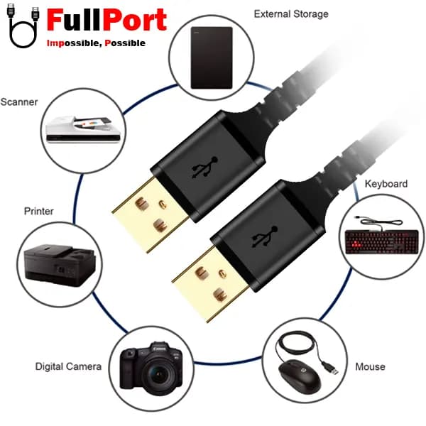 کابل لینک USB2 طول 1.8 متری برند کی نت پلاس KP-CUAM2018 — تصویر ۴