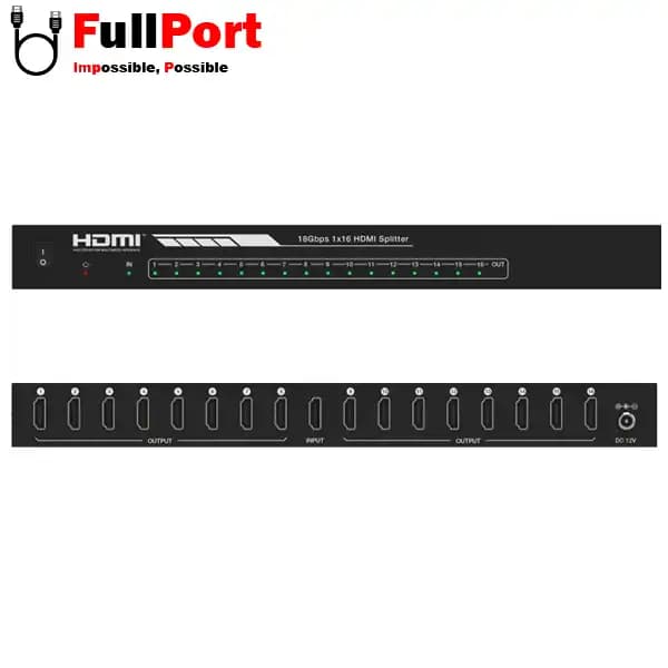 اسپلیتر 16 پورت HDMI ورژن 2.0 فرانت مدل FN-V2116 — تصویر ۴